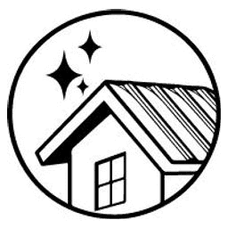 Line drawing of a house with a sparkle over its roof